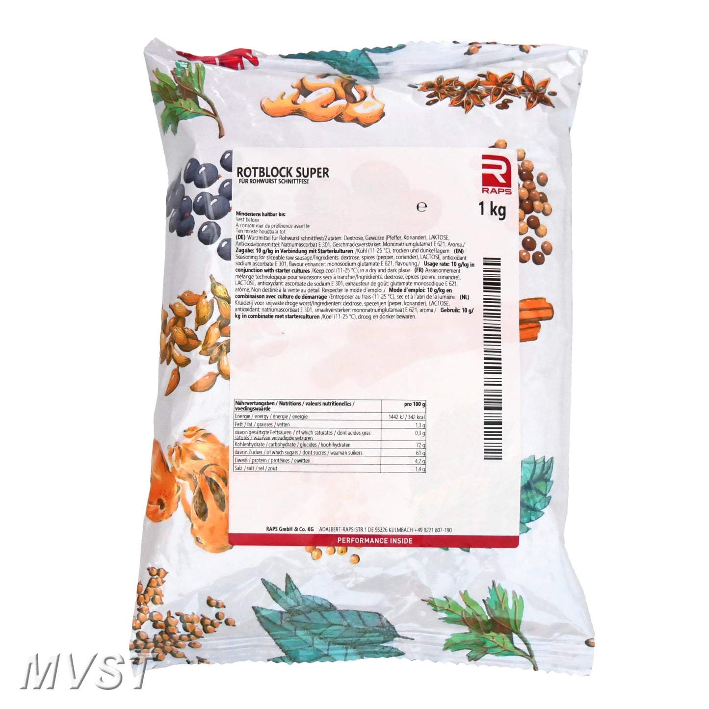 Rotblock Super Raps 1000gr.