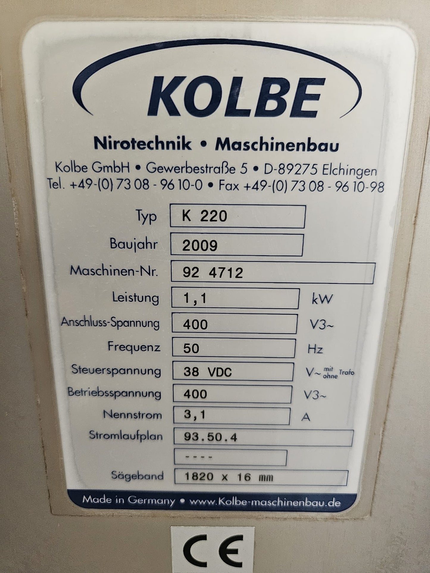 Knochensäge Kolbe K220 Tischgerät