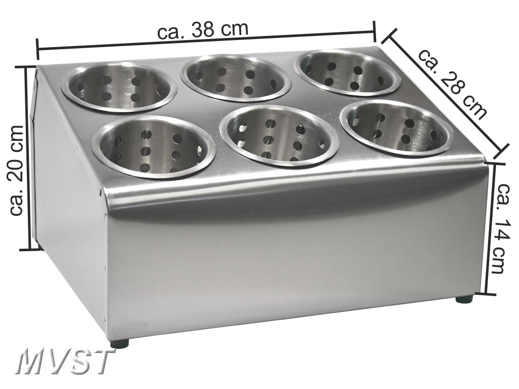 Besteckbehälter Edelstahl 6er