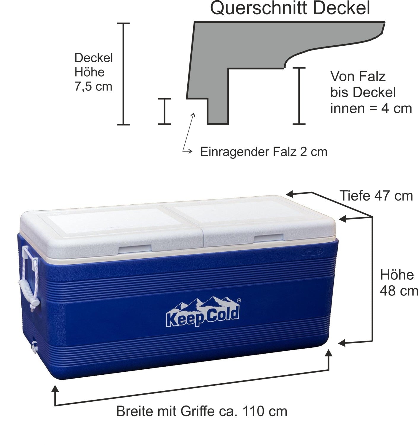 Thermobox 150 Liter blau