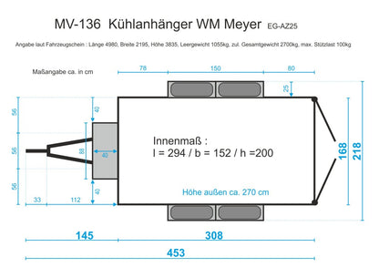 Kühlanhänger MV 136 - 230V/16A