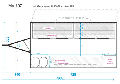 Verkaufsanhänger MV 107 - 230V/16A