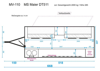 Verkaufsanhänger MV 110 - 230V/16A