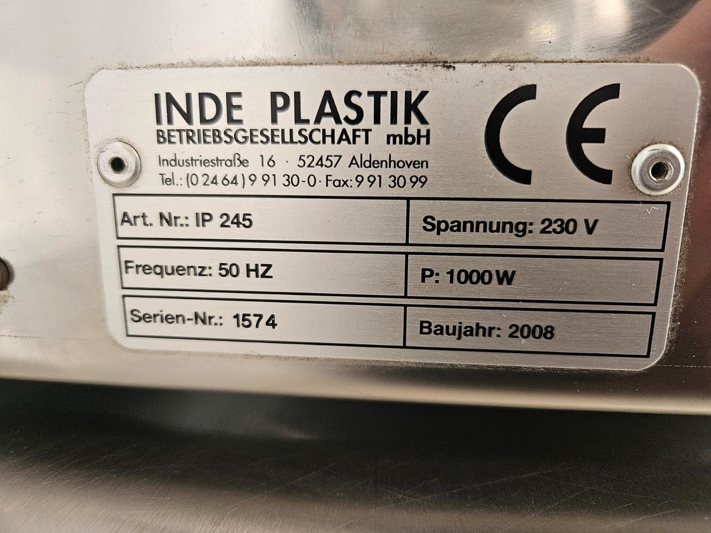 Siegelgerät Inde Plastik IP245