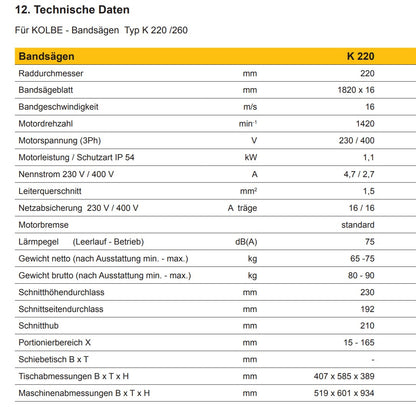 Knochensäge Kolbe K220 Tischgerät
