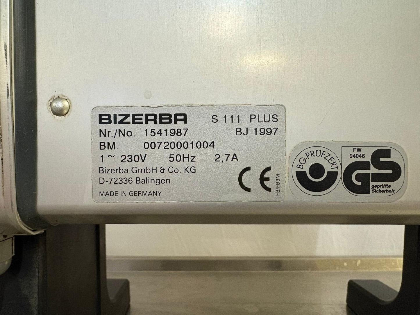 Steaker / Streifenschneider Bizerba S111 Plus