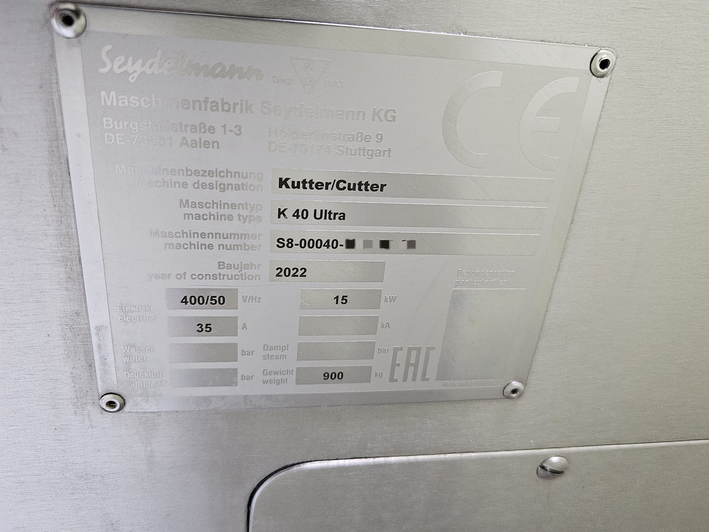 Wurstkutter Seydelmann K40 Ultra