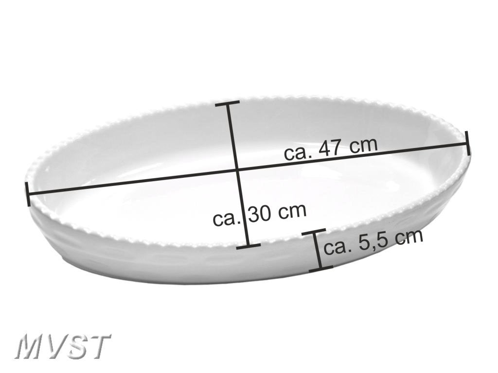 Auflaufform oval