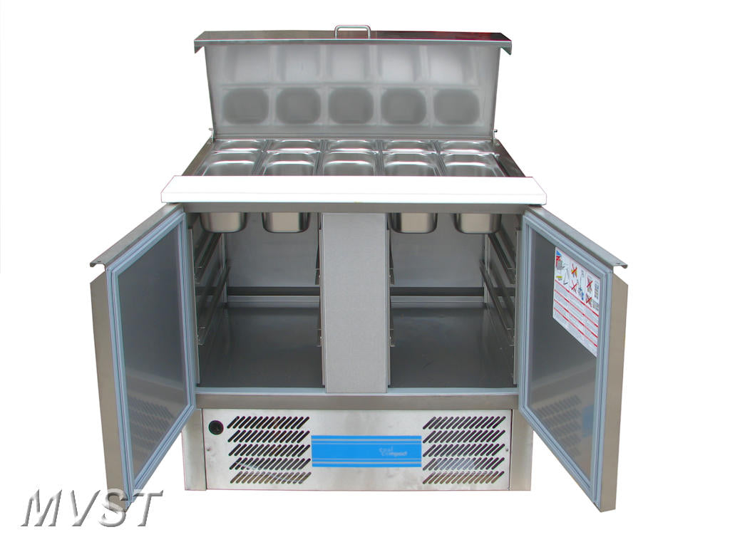Saladette ausgelegt für 5x1/3-150GN + 5x1/6-150GN