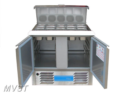 Saladette ausgelegt für 5x1/3-150GN + 5x1/6-150GN