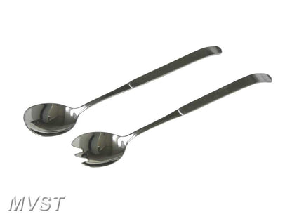 Salatbesteck Edelstahl rund oder gezahnt 23,7cm