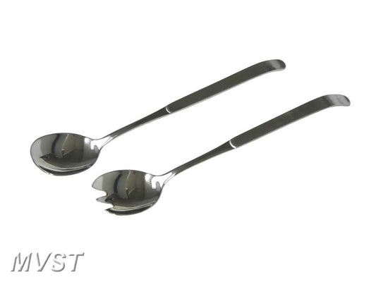 Salatbesteck Edelstahl rund oder gezahnt 23,7cm