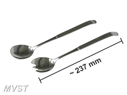 Salatbesteck Edelstahl rund oder gezahnt 23,7cm