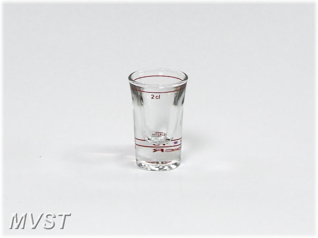 Schnapsglas mit Rotring / 2cl mit Eiche
