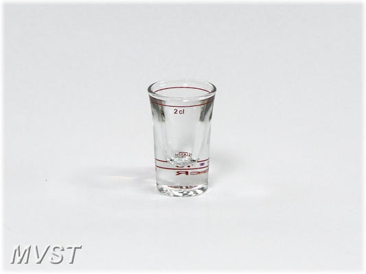 Schnapsglas mit Rotring / 2cl mit Eiche