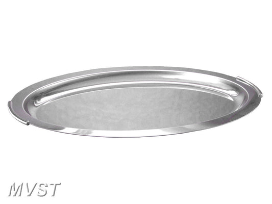 Servierplatte Edelstahl oval