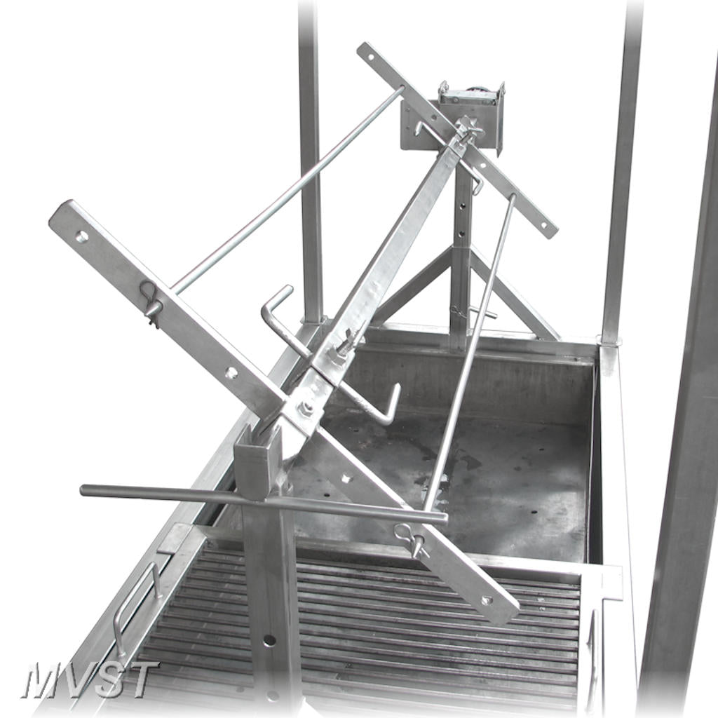 Spanferkelgrill mit Holzkohle 150cm Spieß