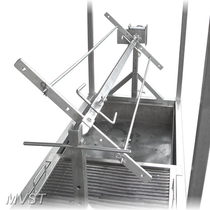 Spanferkelgrill mit Holzkohle 150cm Spieß