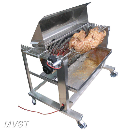 Spanferkelgrill mit Holzkohle 90cm Spieß
